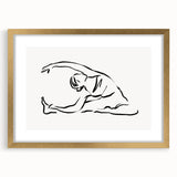 Boho Chic Wall Art - Minimalist Line Art Yoga Pose Bohemian Canvas