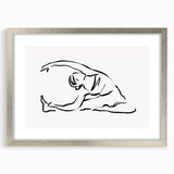 Boho Chic Wall Art - Minimalist Line Art Yoga Pose Bohemian Canvas