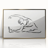 Boho Chic Wall Art - Minimalist Line Art Yoga Pose Bohemian Canvas