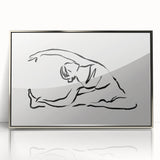 Boho Chic Wall Art - Minimalist Line Art Yoga Pose Bohemian Canvas