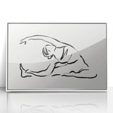 Boho Chic Wall Art - Minimalist Line Art Yoga Pose Bohemian Canvas