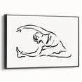 Boho Chic Wall Art - Minimalist Line Art Yoga Pose Bohemian Canvas