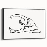 Boho Chic Wall Art - Minimalist Line Art Yoga Pose Bohemian Canvas