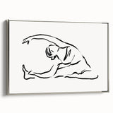 Boho Chic Wall Art - Minimalist Line Art Yoga Pose Bohemian Canvas