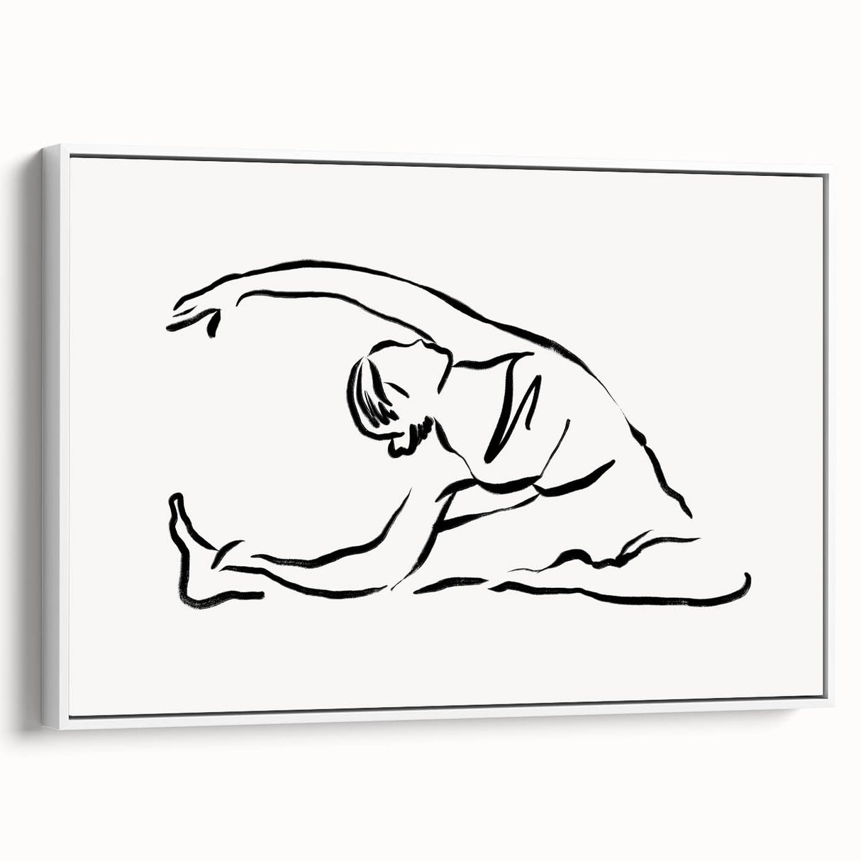 Boho Chic Wall Art - Minimalist Line Art Yoga Pose Bohemian Canvas