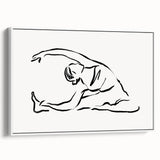 Boho Chic Wall Art - Minimalist Line Art Yoga Pose Bohemian Canvas