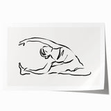 Boho Chic Wall Art - Minimalist Line Art Yoga Pose Bohemian Canvas