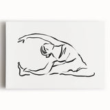 Boho Chic Wall Art - Minimalist Line Art Yoga Pose Bohemian Canvas
