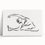 Boho Chic Wall Art - Minimalist Line Art Yoga Pose Bohemian Canvas