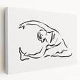 Boho Chic Wall Art - Minimalist Line Art Yoga Pose Bohemian Canvas