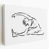 Boho Chic Wall Art - Minimalist Line Art Yoga Pose Bohemian Canvas