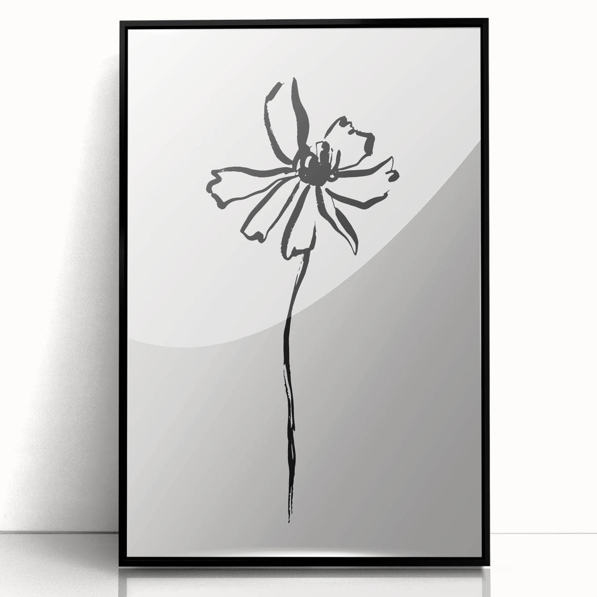 Bohemian Wall Art | Minimalist Floral Line Drawing | Nature-Inspired Art
