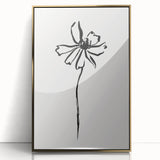 Bohemian Wall Art | Minimalist Floral Line Drawing | Nature-Inspired Art
