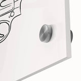 Boho Decor Canvas - Bold Minimalist Revolver Line Art Bohemian Wall Art