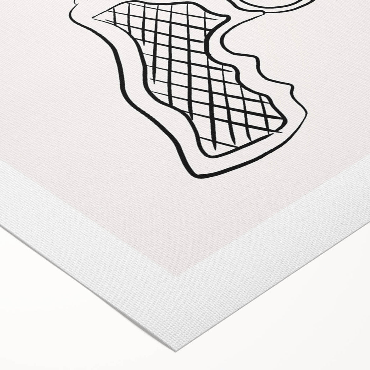 Boho Decor Canvas - Bold Minimalist Revolver Line Art Bohemian Wall Art