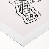 Boho Decor Canvas - Bold Minimalist Revolver Line Art Bohemian Wall Art