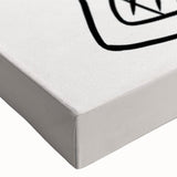 Boho Decor Canvas - Bold Minimalist Revolver Line Art Bohemian Wall Art