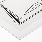 Bohemian Wall Art - Minimalist Line Art of Open Book and Glasses Canvas