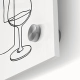 Bohemian Wall Art | Minimalist Wine Bottle Line Drawing | Modern Art Print