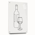 Bohemian Wall Art | Minimalist Wine Bottle Line Drawing | Modern Art Print