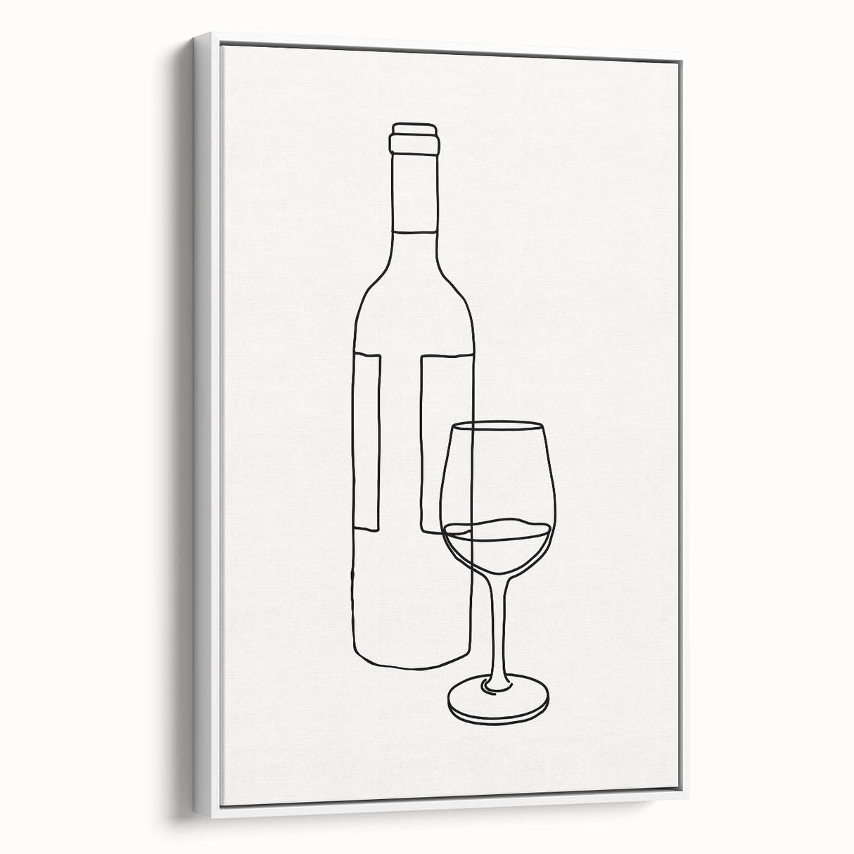 Bohemian Wall Art | Minimalist Wine Bottle Line Drawing | Modern Art Print