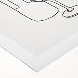 Bohemian Wall Art | Minimalist Wine Bottle Line Drawing | Modern Art Print