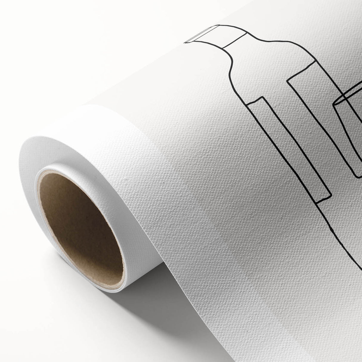 Bohemian Wall Art | Minimalist Wine Bottle Line Drawing | Modern Art Print