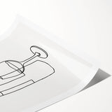 Bohemian Wall Art | Minimalist Wine Bottle Line Drawing | Modern Art Print