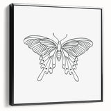 Bohemian Wall Art | Butterfly Boho Decor Canvas | Eclectic Art Print