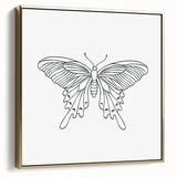 Bohemian Wall Art | Butterfly Boho Decor Canvas | Eclectic Art Print
