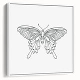 Bohemian Wall Art | Butterfly Boho Decor Canvas | Eclectic Art Print