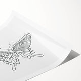 Bohemian Wall Art | Butterfly Boho Decor Canvas | Eclectic Art Print