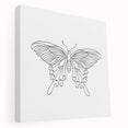 Bohemian Wall Art | Butterfly Boho Decor Canvas | Eclectic Art Print