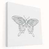 Bohemian Wall Art | Butterfly Boho Decor Canvas | Eclectic Art Print