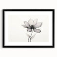 Boho Wall Decor - Delicate Black and White Floral Line Art Bohemian Canvas
