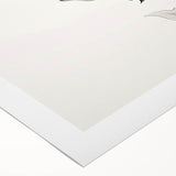 Boho Wall Decor - Delicate Black and White Floral Line Art Bohemian Canvas