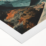 Boho Wall Art - Retro Road Trip Car in Colorful Mountain Landscape Canvas