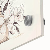 Boho Wall Decor - Elegant Floral Perfume Bottle Bohemian Canvas Art