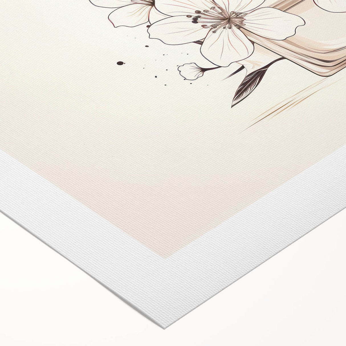 Boho Wall Decor - Elegant Floral Perfume Bottle Bohemian Canvas Art