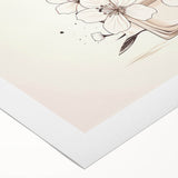 Boho Wall Decor - Elegant Floral Perfume Bottle Bohemian Canvas Art