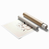 Boho Wall Decor - Elegant Floral Perfume Bottle Bohemian Canvas Art