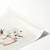 Boho Wall Decor - Elegant Floral Perfume Bottle Bohemian Canvas Art