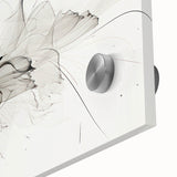 Bohemian Wall Art - Abstract Black and White Floral Boho Canvas Decor