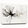 Bohemian Wall Art - Abstract Black and White Floral Boho Canvas Decor