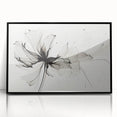 Bohemian Wall Art - Abstract Black and White Floral Boho Canvas Decor