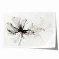 Bohemian Wall Art - Abstract Black and White Floral Boho Canvas Decor