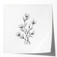 Bohemian Wall Art | Minimalist Floral Boho Decor Canvas | Eclectic Art Print