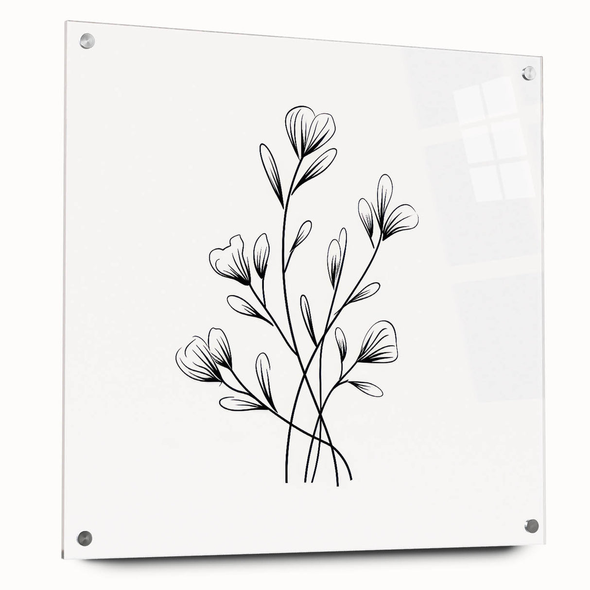 Bohemian Wall Art | Minimalist Floral Boho Decor Canvas | Eclectic Art Print