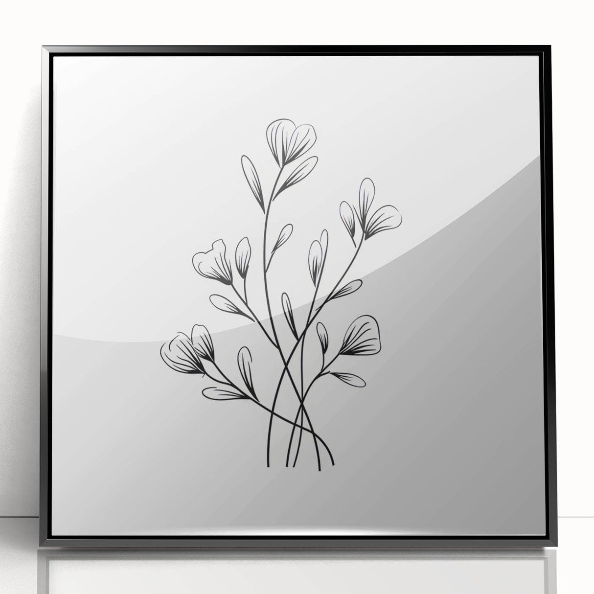 Bohemian Wall Art | Minimalist Floral Boho Decor Canvas | Eclectic Art Print