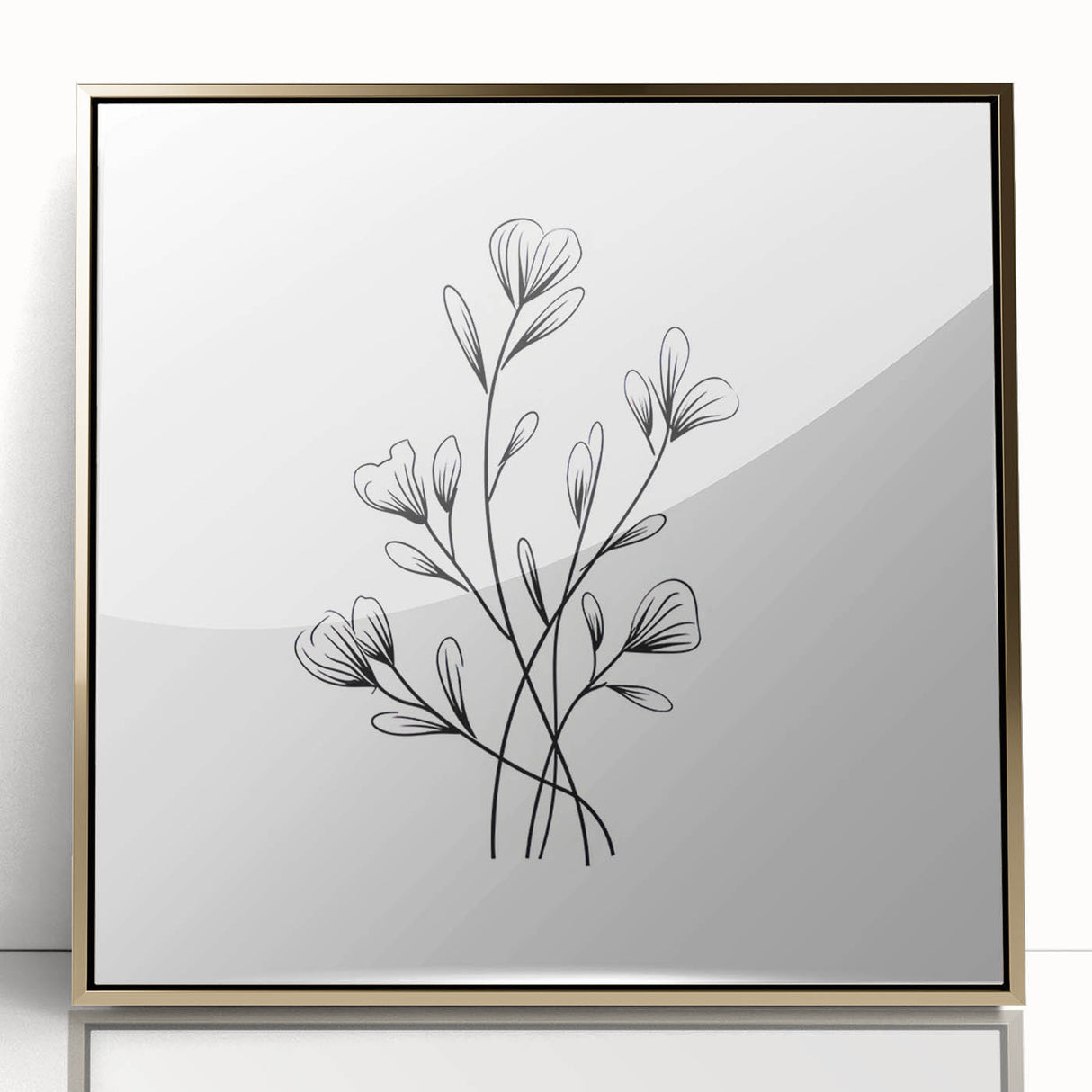 Bohemian Wall Art | Minimalist Floral Boho Decor Canvas | Eclectic Art Print
